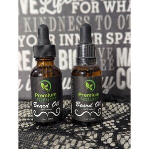 🌈5/25 - 2 vials Premium Nature Beard Oil - NEW/SEALED